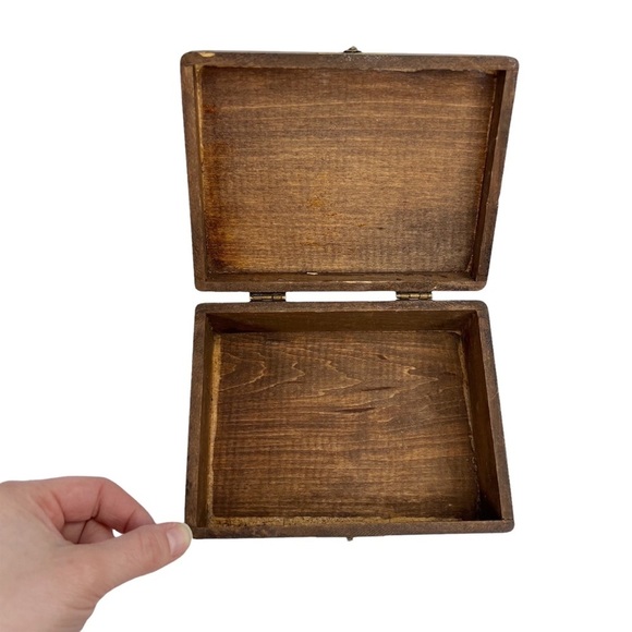 Wooden Teal Green Ceramic Tile Mosaic Trinket Box - Picture 8 of 8